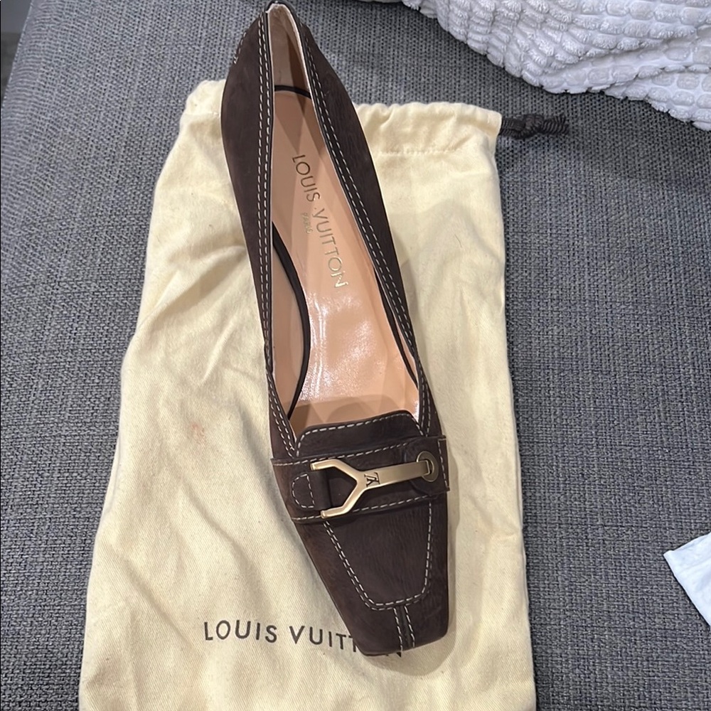 Louis Vuitton Brown Leather Loafers